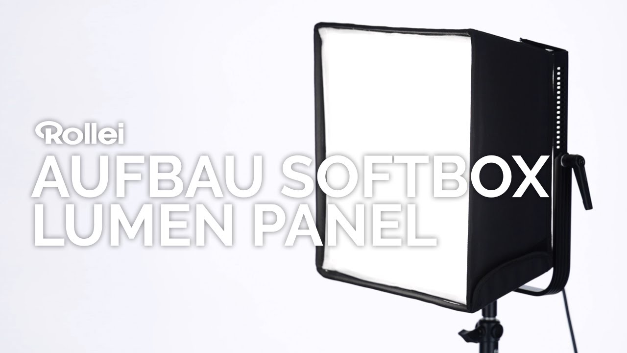 Aufbau der Softbox f&uuml;r Lumen Panel LED-Lichter