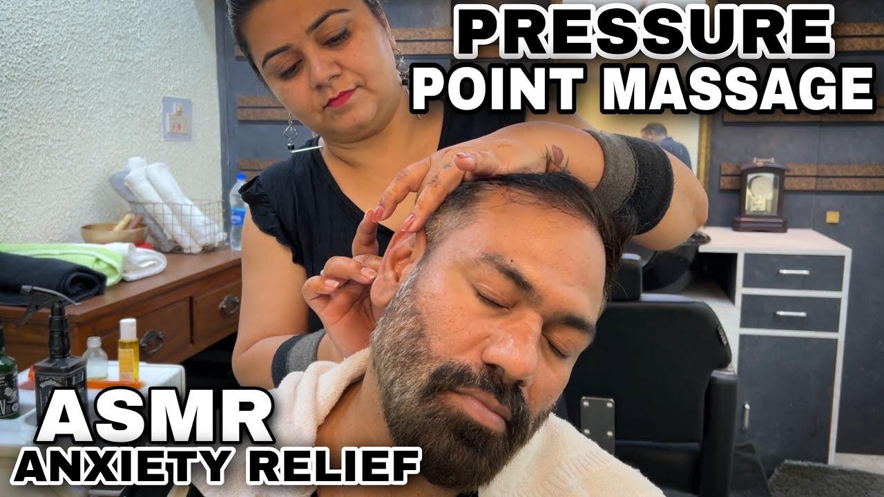Pressure Point Head massage, Neck, Back massage to Relief Anxiety and Stress by New Indian Massues