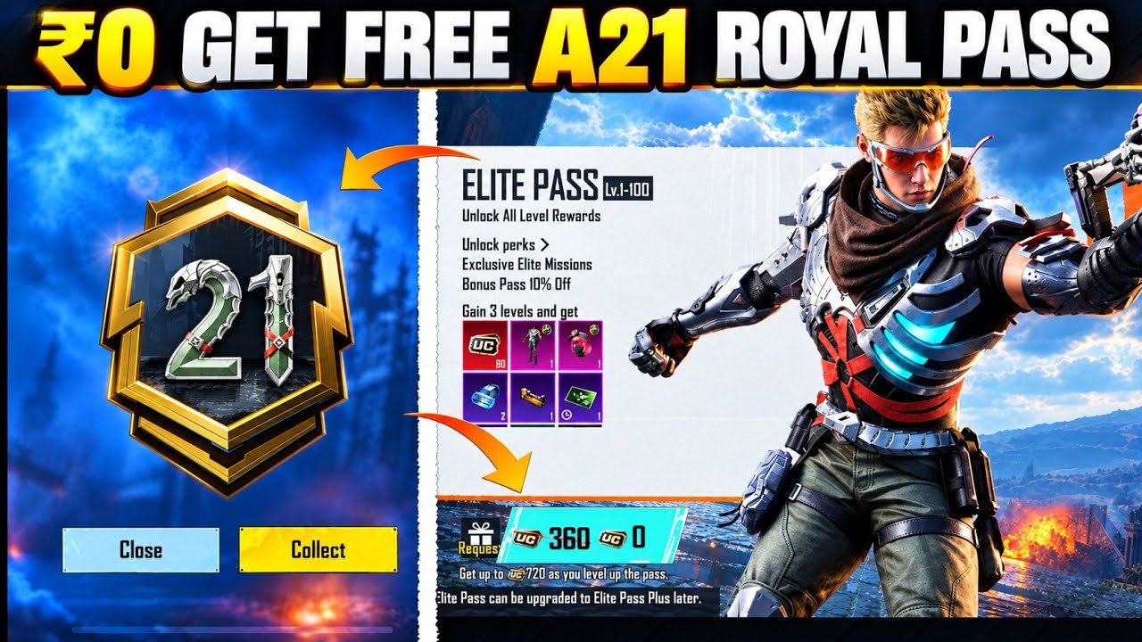 OMG 😱 ₹0 Uc Get Free A21 Royal Pass In Bgmi | How To Get Free A21 RP In Bgmi ! 
