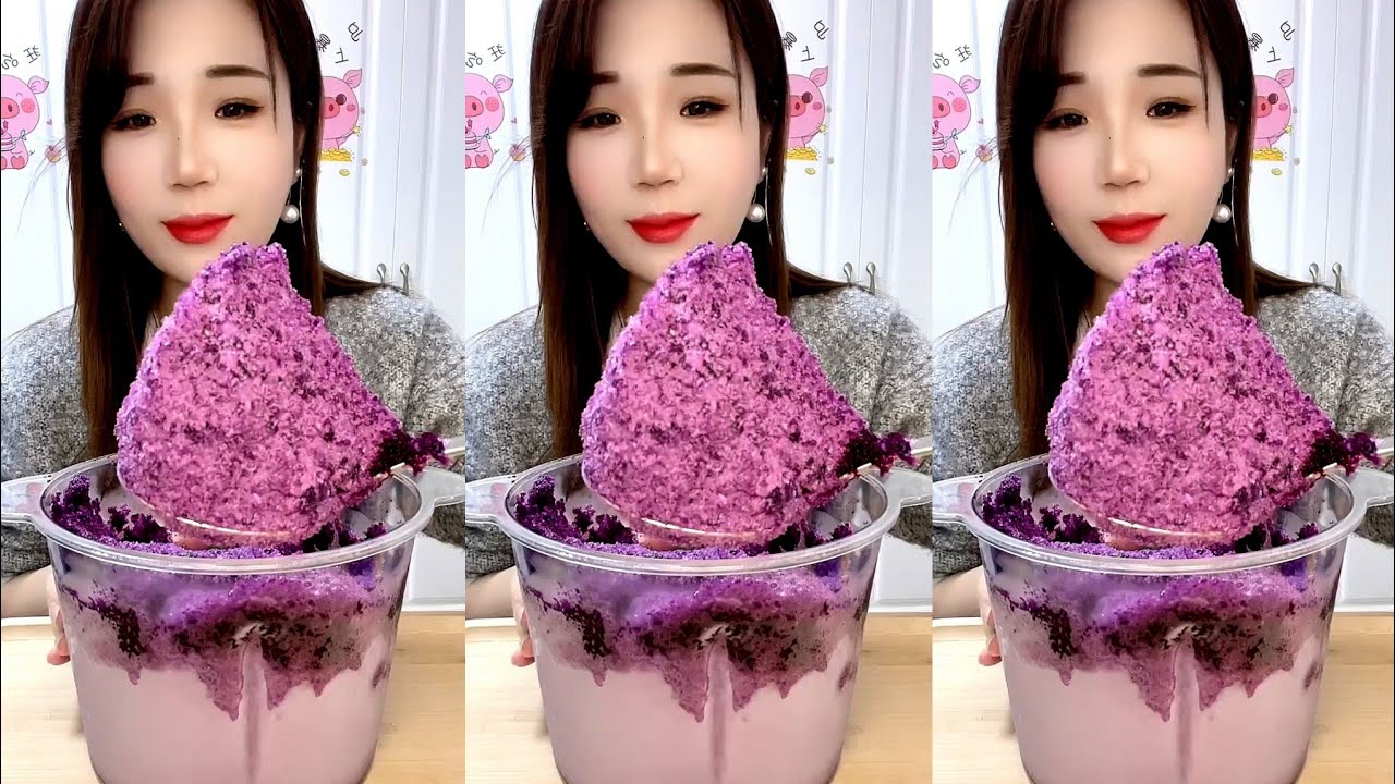 YY BLEND / ASMR SHAVED ICE EATING / ICE EATING