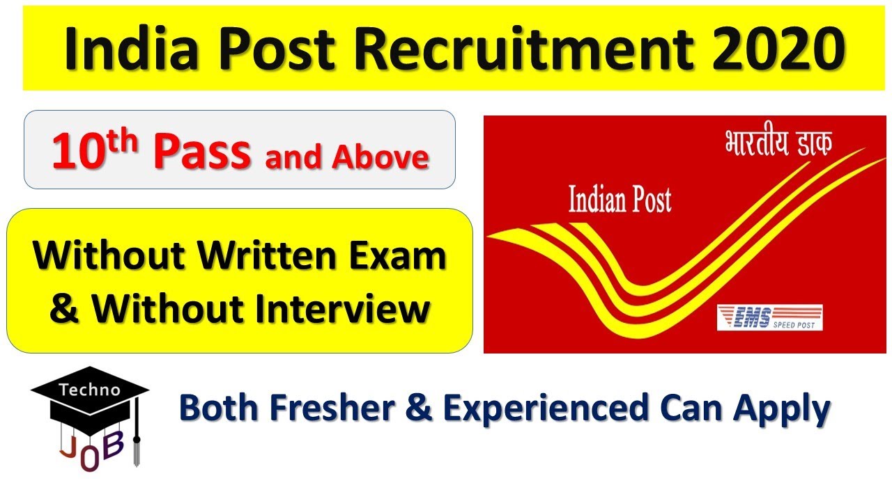 India Post Office Mega Recruitment 2020 Without Written Exam and Interview | 10th Pass