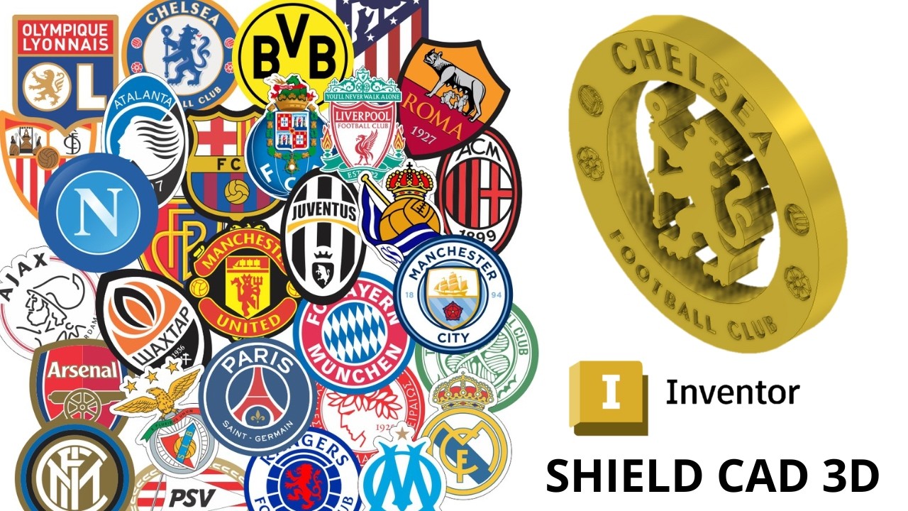 How to Model the Chelsea FC Crest in 3D Using Autodesk Inventor | Shields CAD