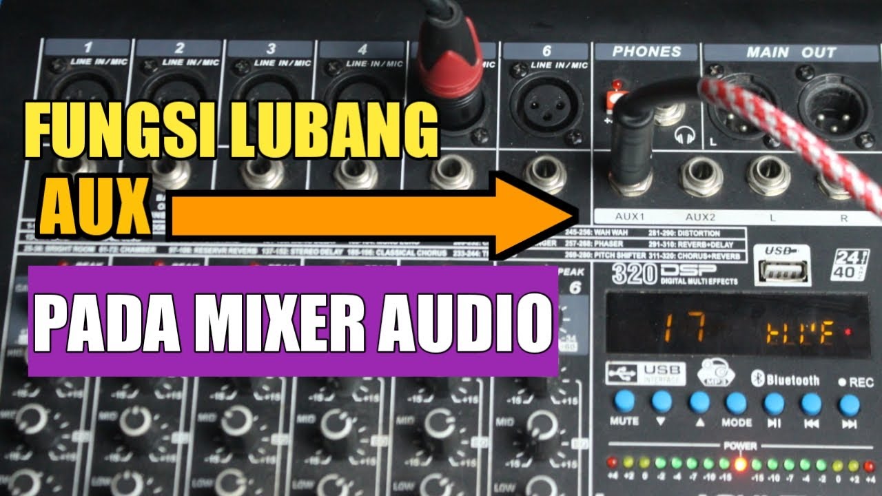 FUNGSI AUX PADA MIXER AUDIO Aux function on the mixer