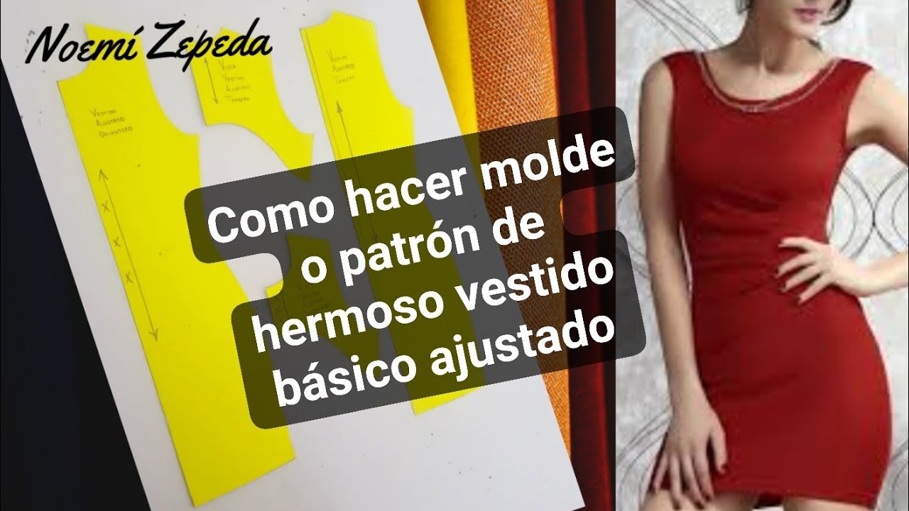 Patron vestido ajustado o vestido clasico o vestido basico