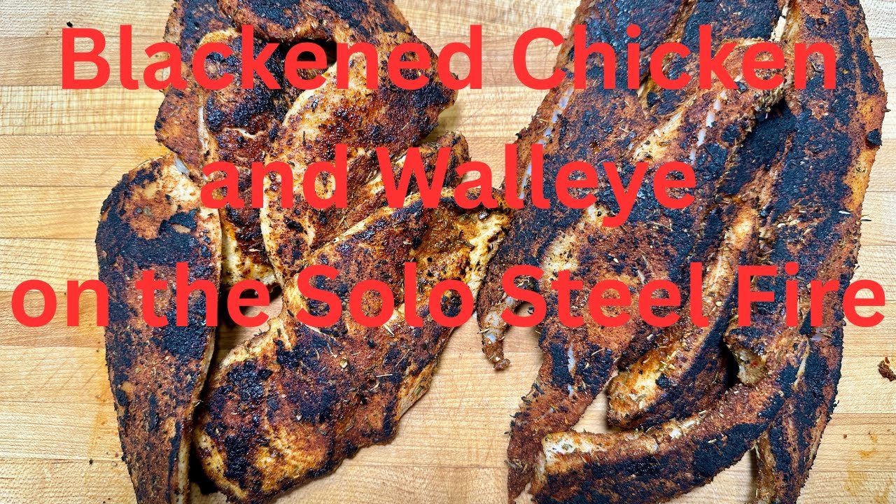 Обжаренная курица и судак на сковороде Solo Steel Fire