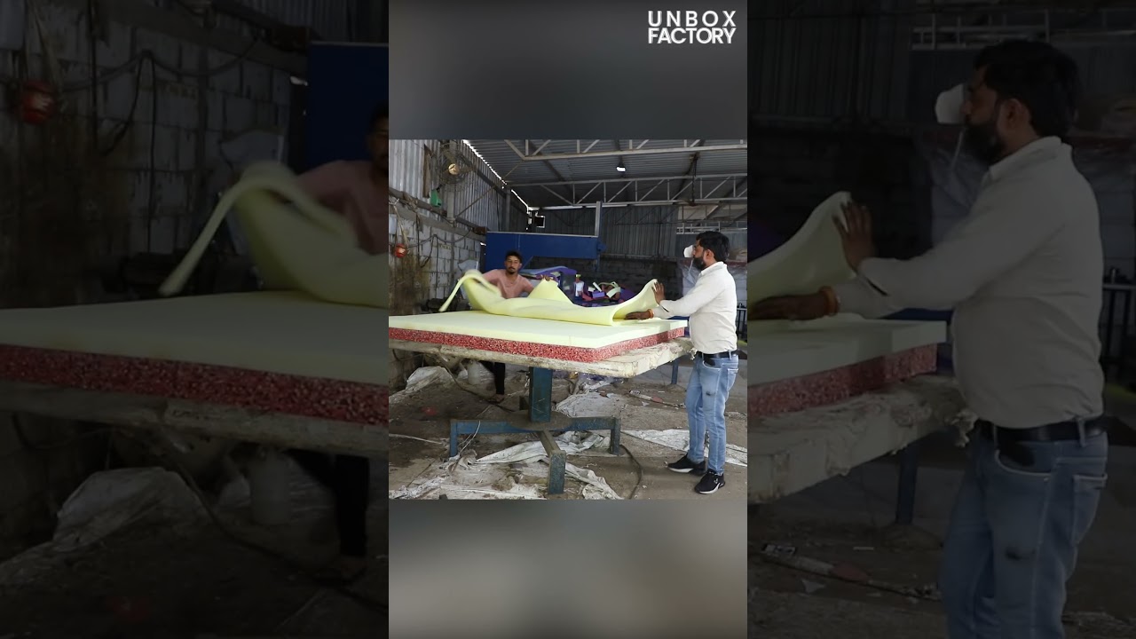 🤩 Mattress Layer Sticking Process #unboxfactory
