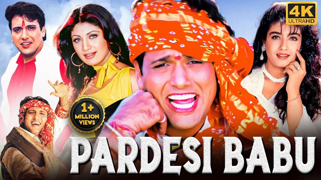 Govinda's PARDESI BABU Movie | Bollywood Comedy Movie | Raveena Tandon, Shilpa Shetty | Hindi Movie