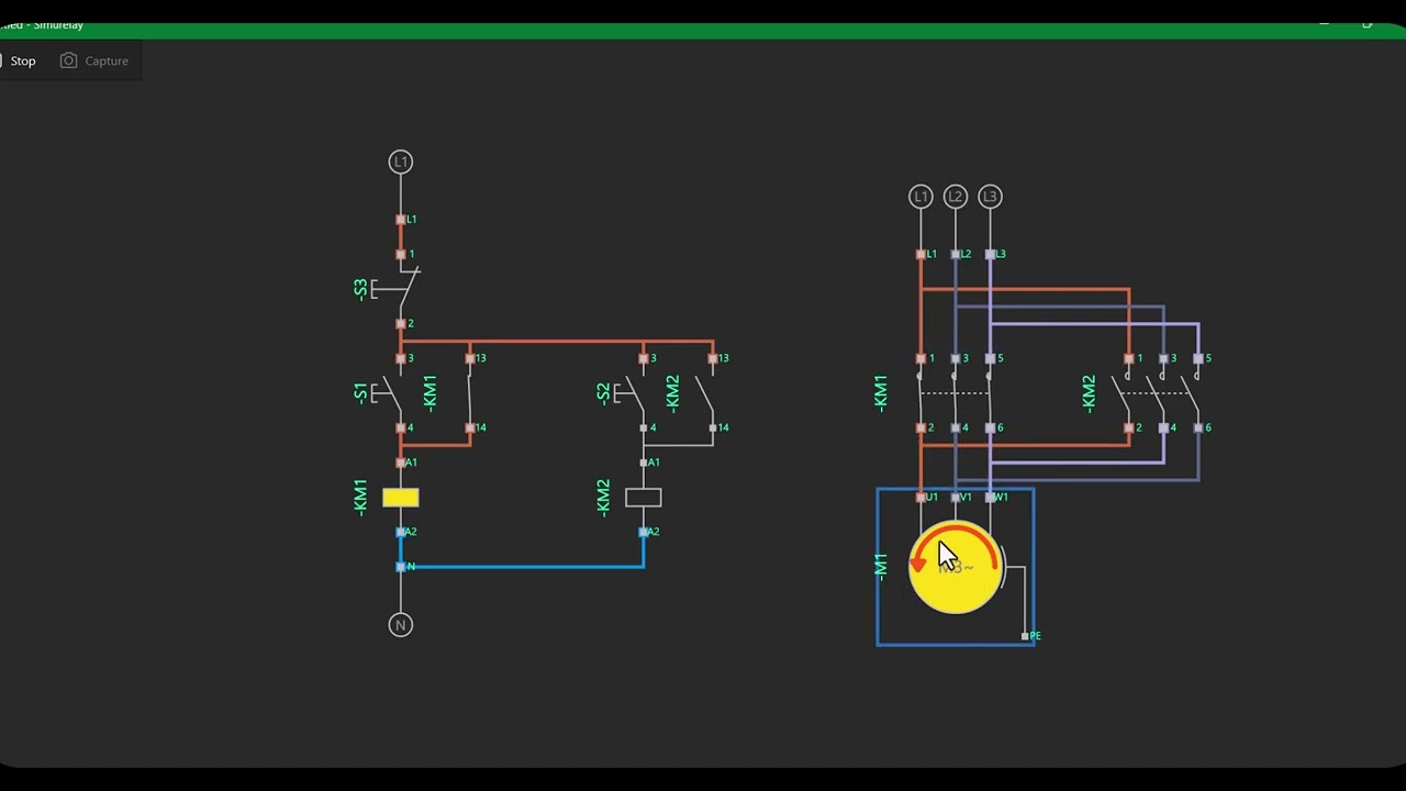 Simulasi Rangkaian Forward Reverse Motor Listrik 3 Phase Menggunakan Software Simurelay
