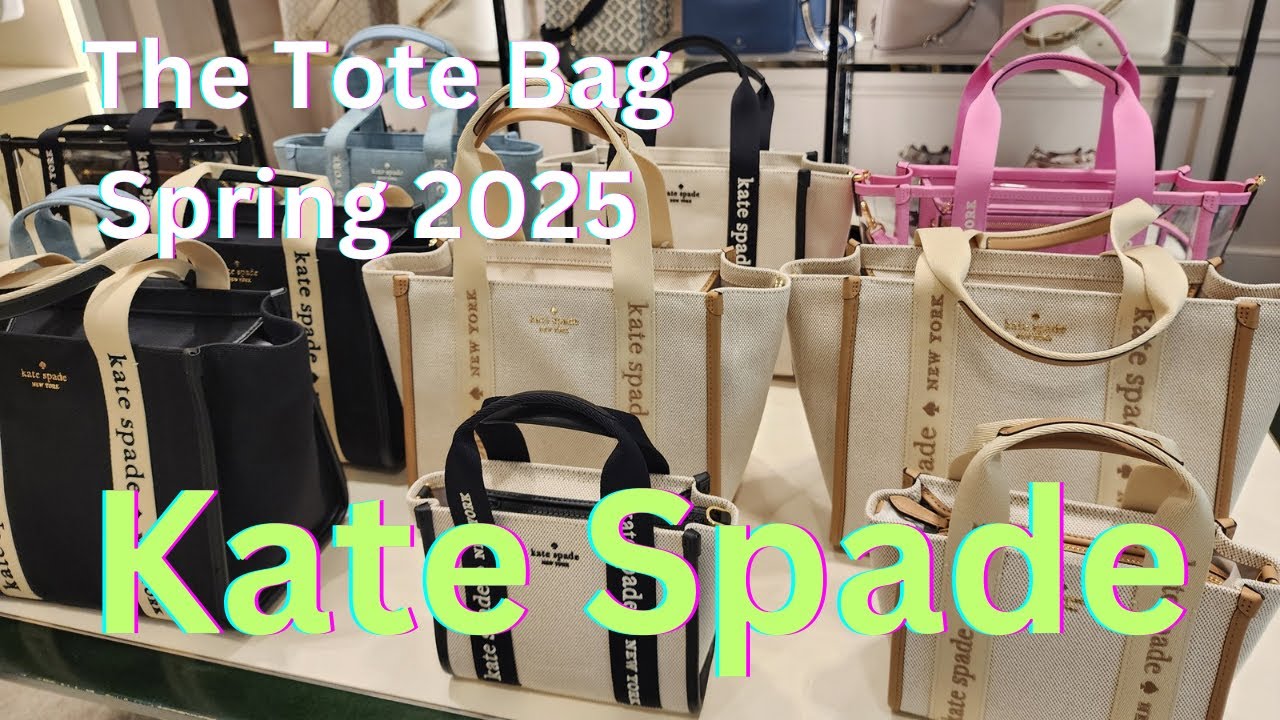 КУПИТЬ В аутлете KATE SPADE | НОВИНКА | Сумка-тоут Kip Canvas среднего размера | Сумка-ведро Juli...