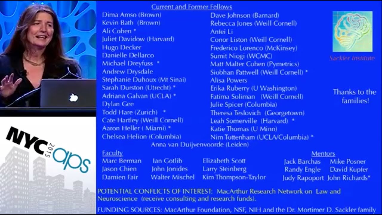 BJ Casey, Weill Cornell Medical College - Beyond Simple Models of Self-Control