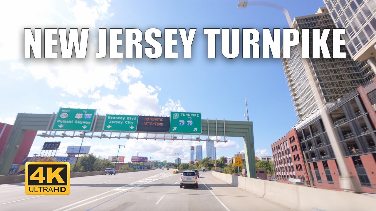 New Jersey Turnpike Driving Tour | Hoboken to New Brunswick | 4K HDR