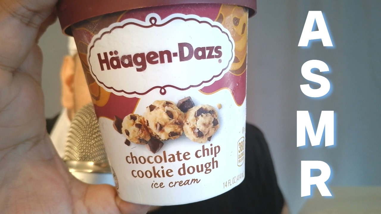 Asmr Eating Haagen-Dazs Chocolate Chip Cookie Dough ice cream