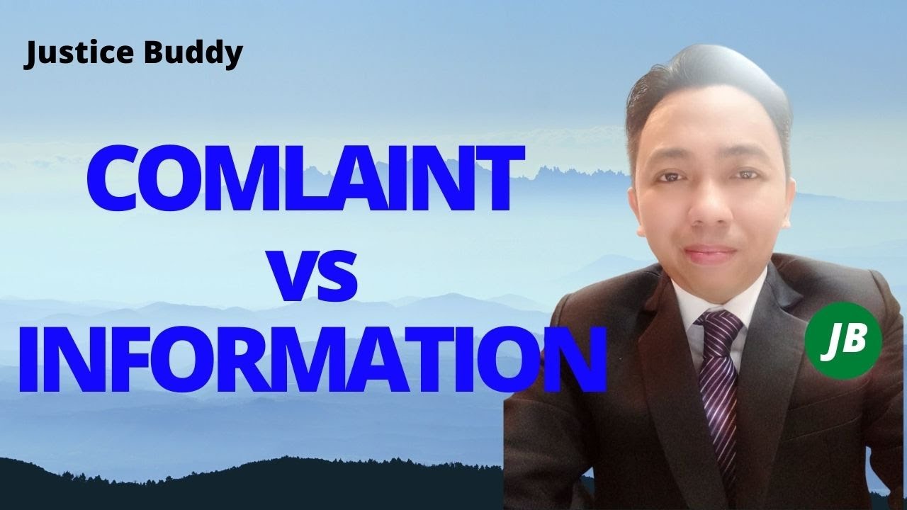Complaint vs Information (Bar, Criminology Board, and Napolcom Exams Reviewer)