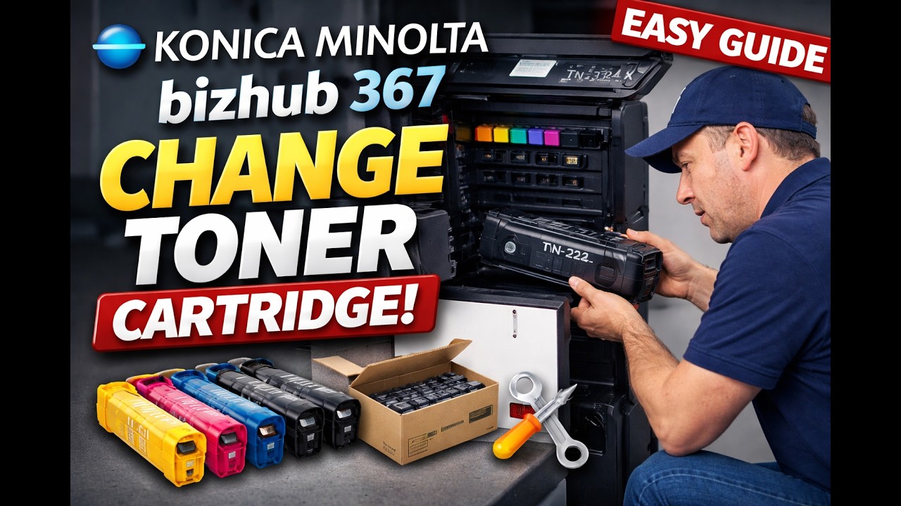 Konica Minolta bizhub 367 как заменить тонер-картридж