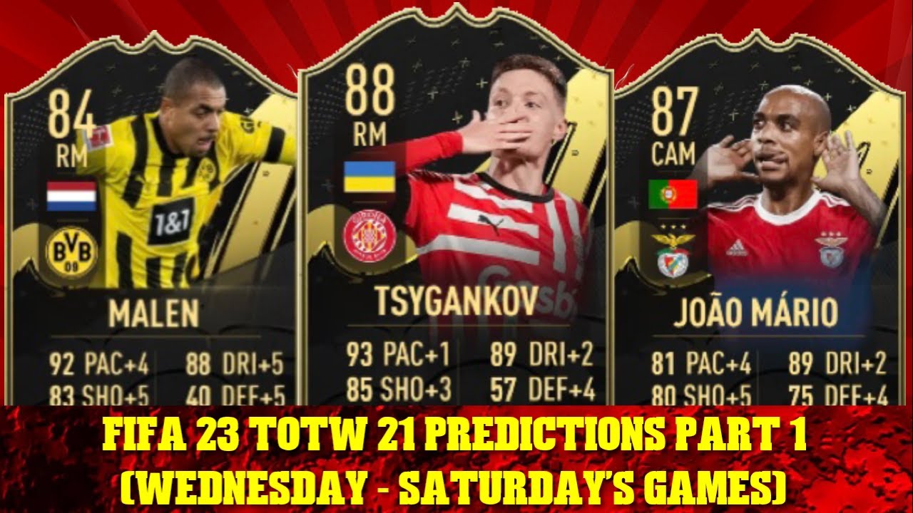 FIFA 23 TOTW 21 PREDICTIONS PART 1 FT. 🇺🇦 TSYGANKOV, 🇵🇹 JOAO MARIO AND 🇳🇱 MALEN