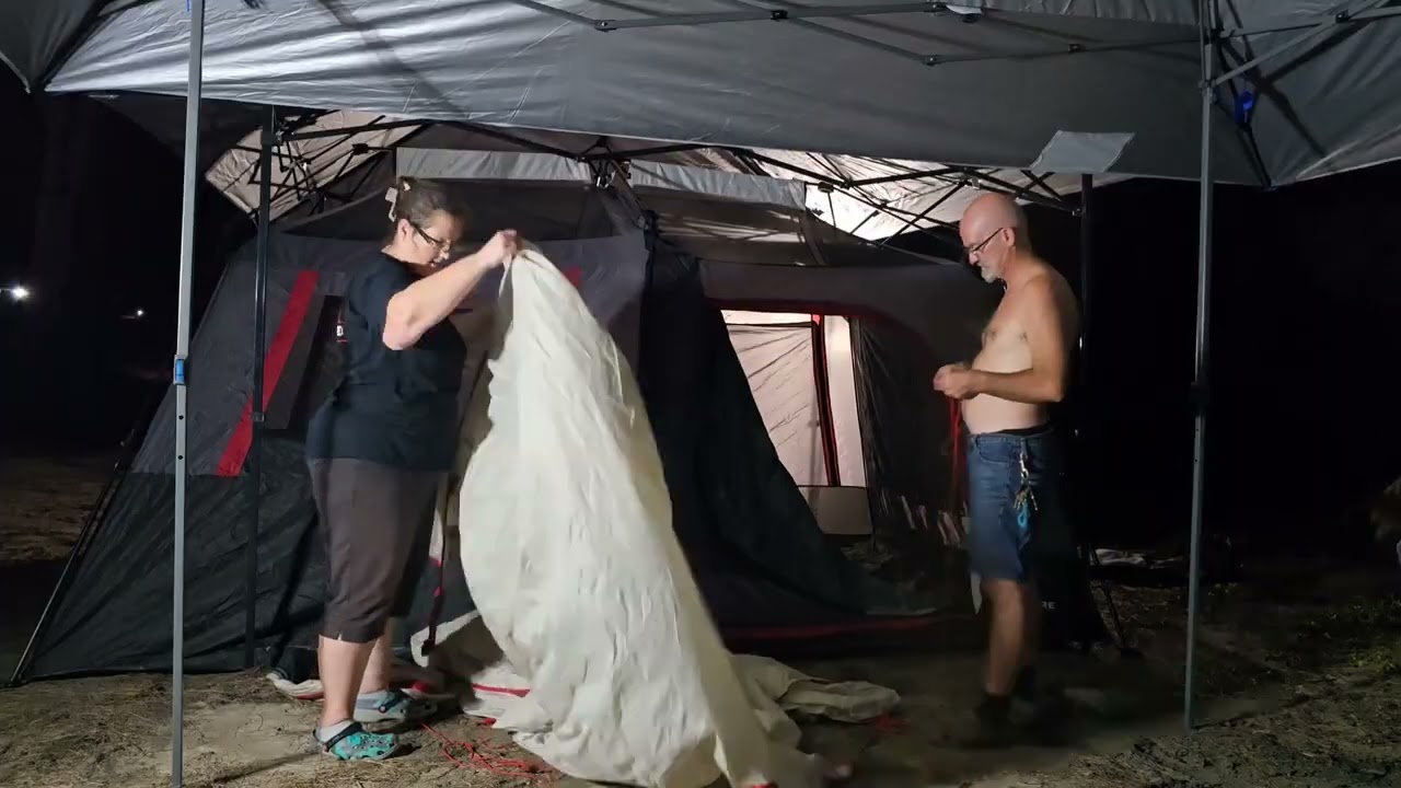 Setting up camp
