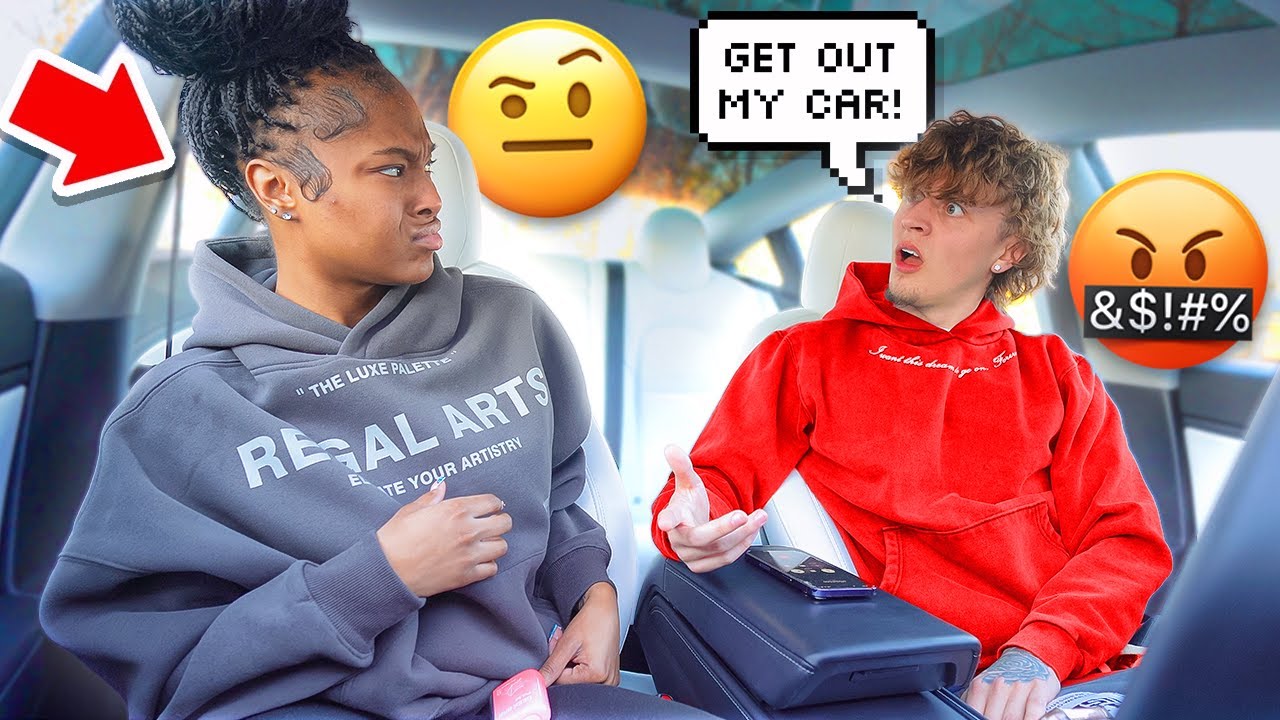 KICKING MY GIRLFRIEND OUT OF MY CAR TO SEE HER REACTION..😳 *GONE WRONG*