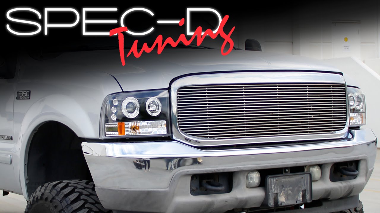 Видеоинструкция по установке светодиодных проекционных фар SPECDTUNING для Ford F250-F350 1999-20...
