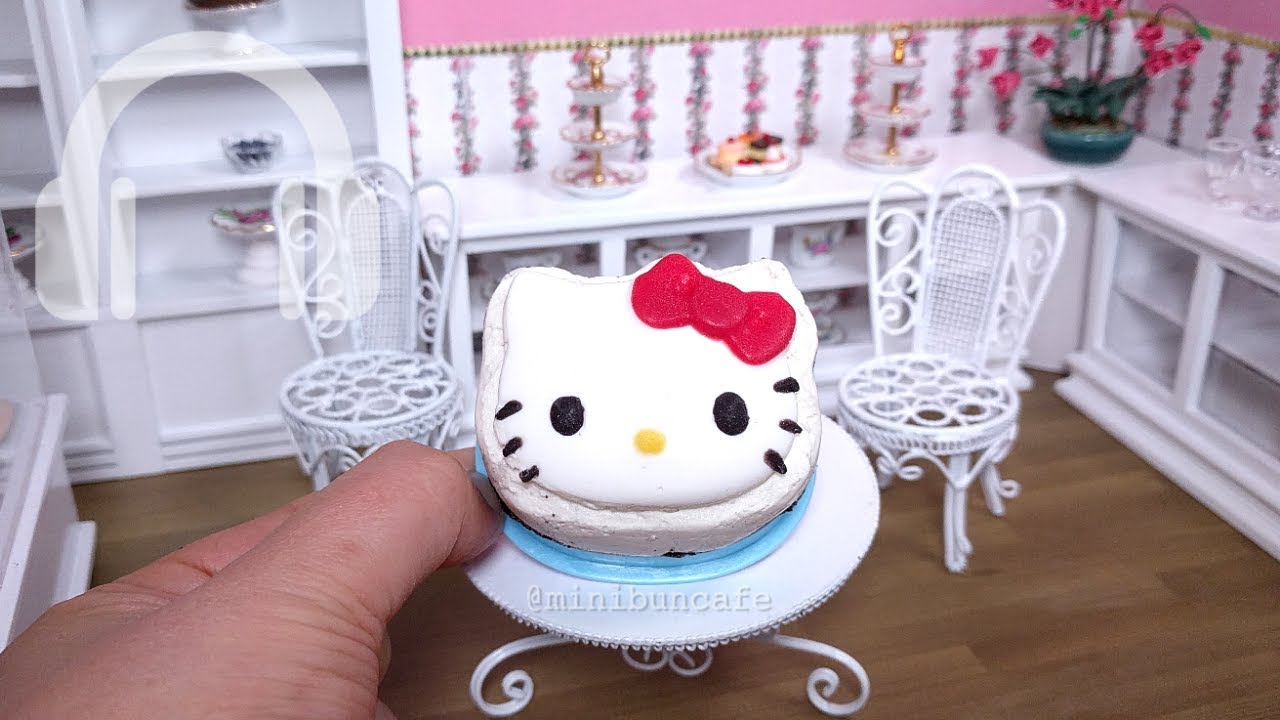 Miniature Hello Kitty Cheesecake - real cooking mini food ASMR - ハローキティ
