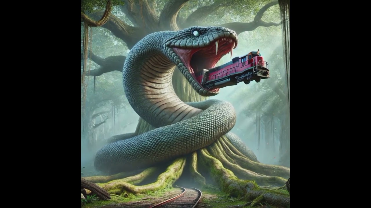 "Mystic Forest: Serpent and the Enchanted Train"