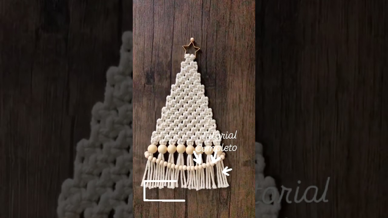 Diy Decor Natal 🎄#macrame#natal#christmas#handmade#knot#ornament#diy#tree#arvoredenatal