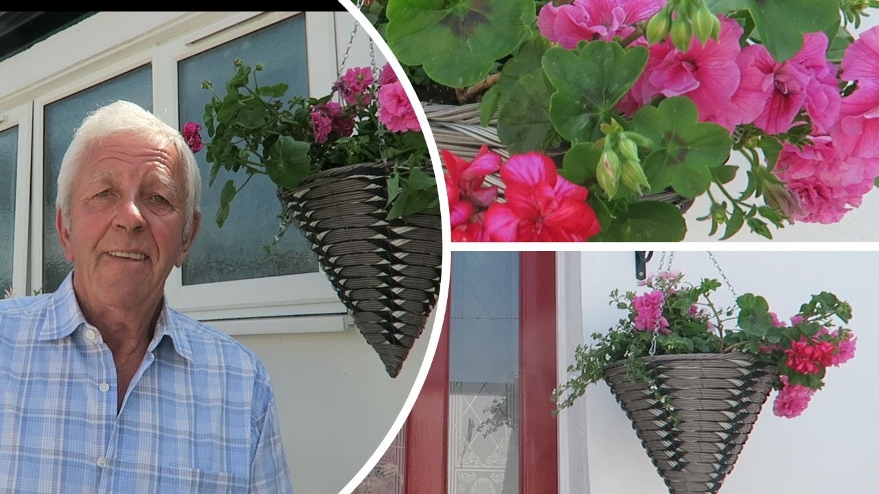 Filling Hanging Baskets.