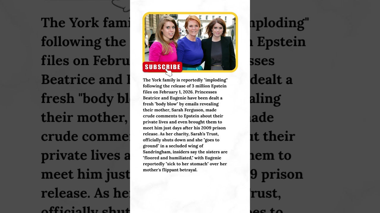 BREAKING: Fresh Blow for Princess Eugenie and Princess Beatrice as Disgraced Fergie Goes to Ground