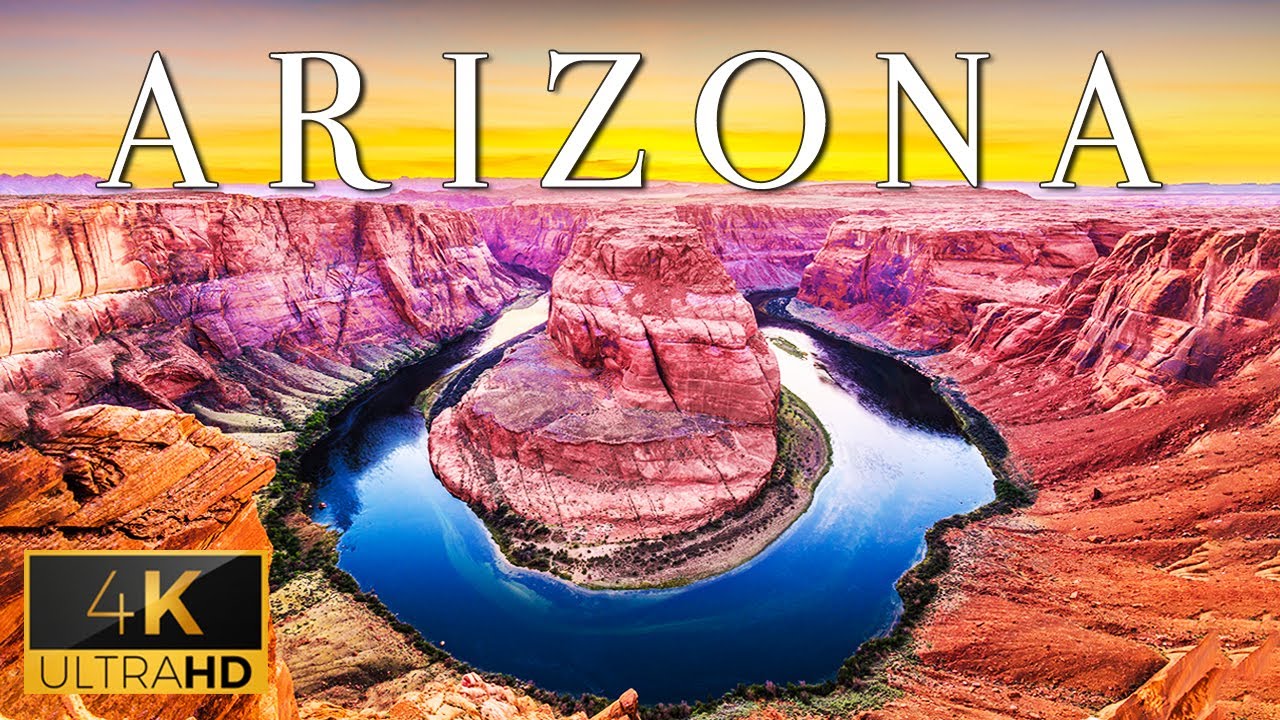 FLYING OVER ARIZONA (4K UHD) - Soft Piano Music With Wonderful Nature Videos For Relaxation On TV