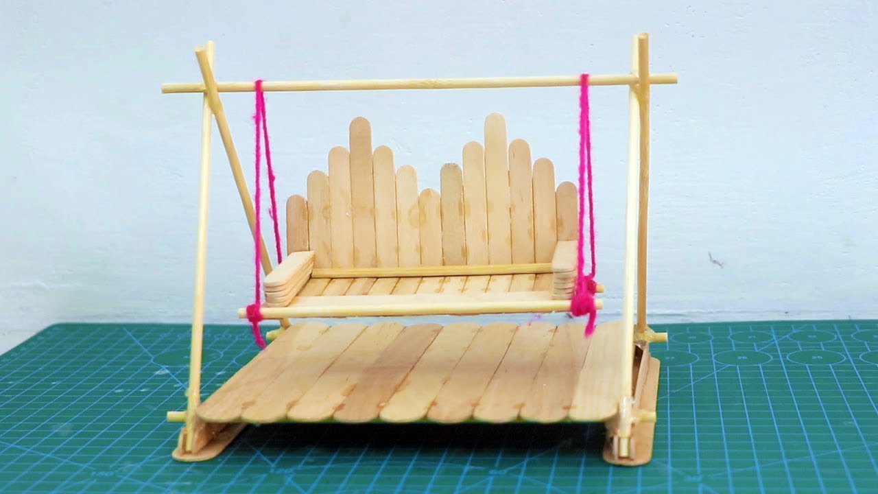 Ice Cream Stick Jhula - Ice cream Sticks Crafts Ideas