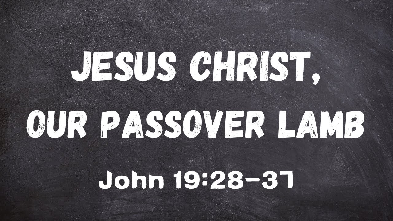 Jesus Christ, Our Passover Lamb l John 19:28–37