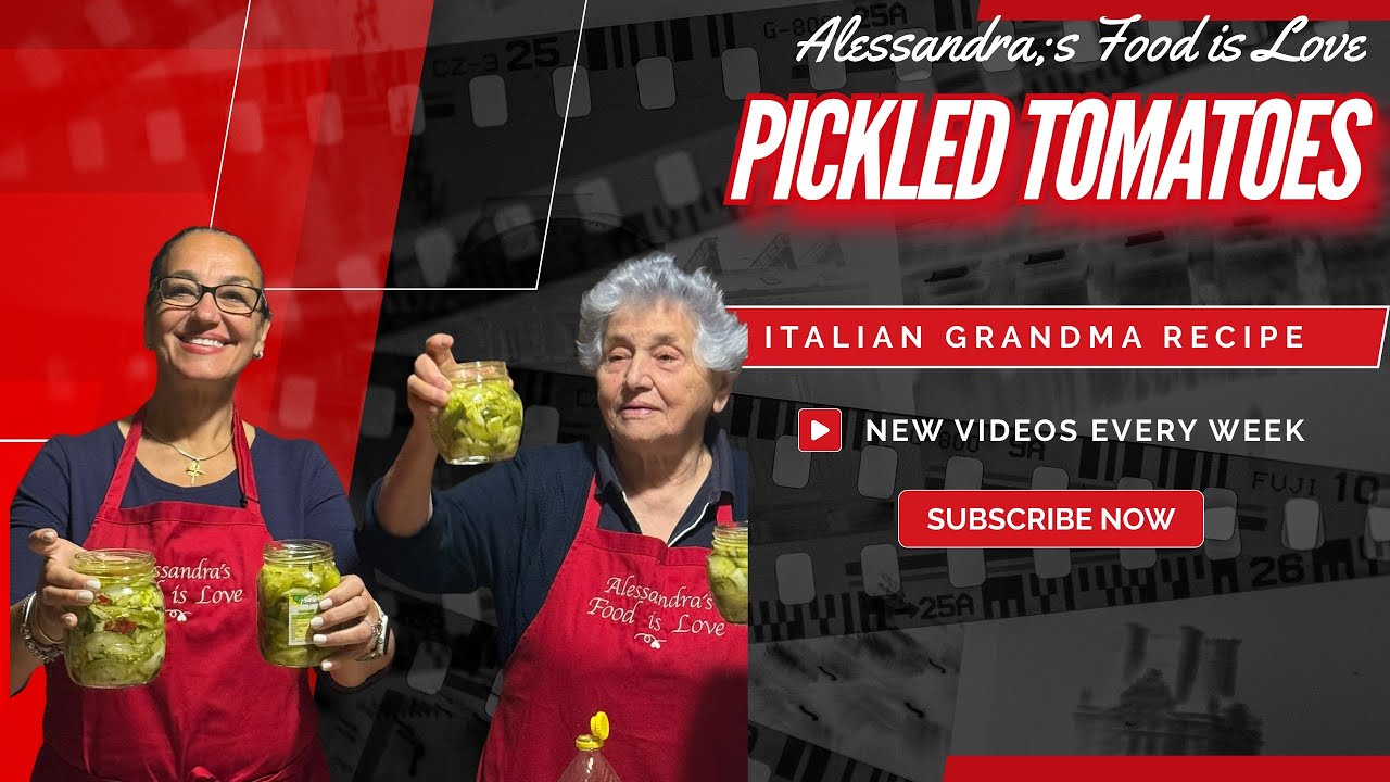 Secret to Italian Grandma's Pickled Green Tomato - Pomodori verdi Sott’olio.