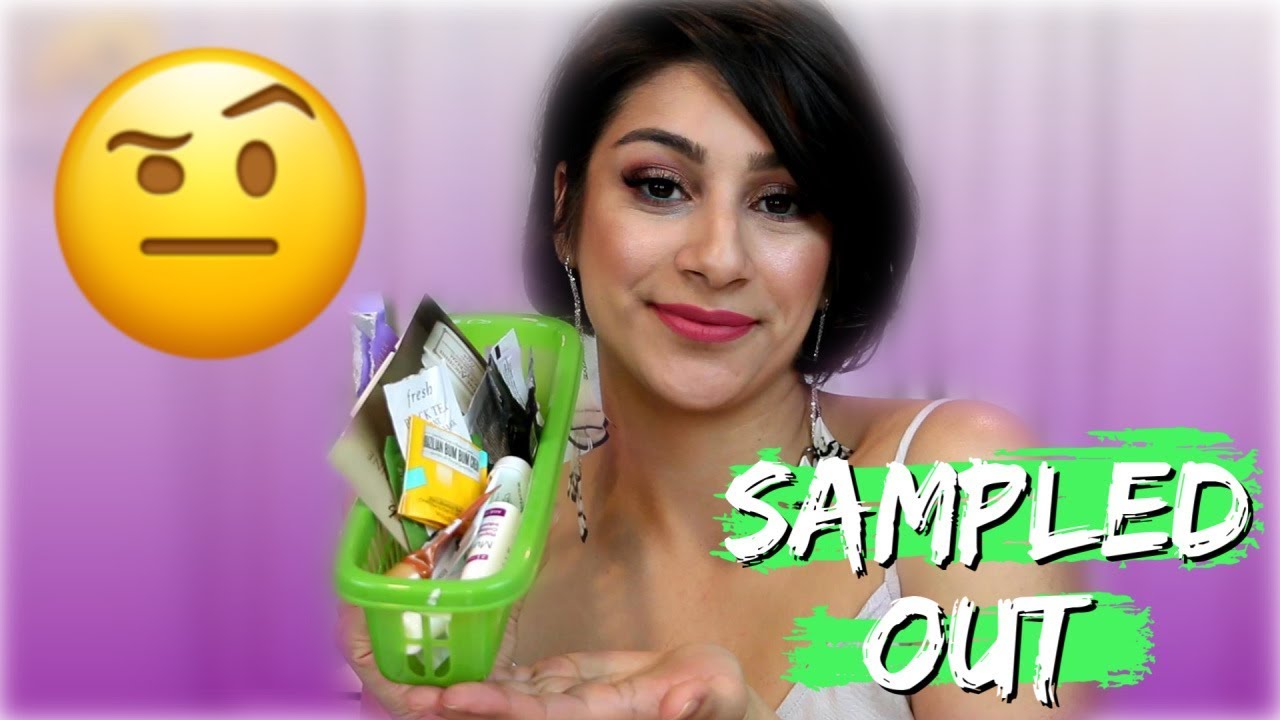 SAMPLED OUT #5: USING UP SAMPLES.. HOW MANY DID I USE THIS MONTH?│OneBeautyAddict