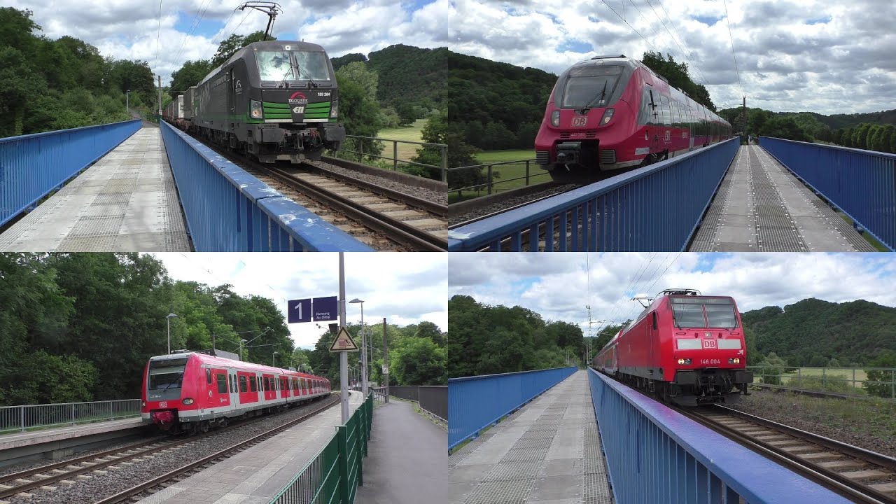 Bahnverkehr in Merten(Sieg) mit TX 193 264 ,,Born to Rail'', Br 146+Dostos, Talent 2 und S-Bahn