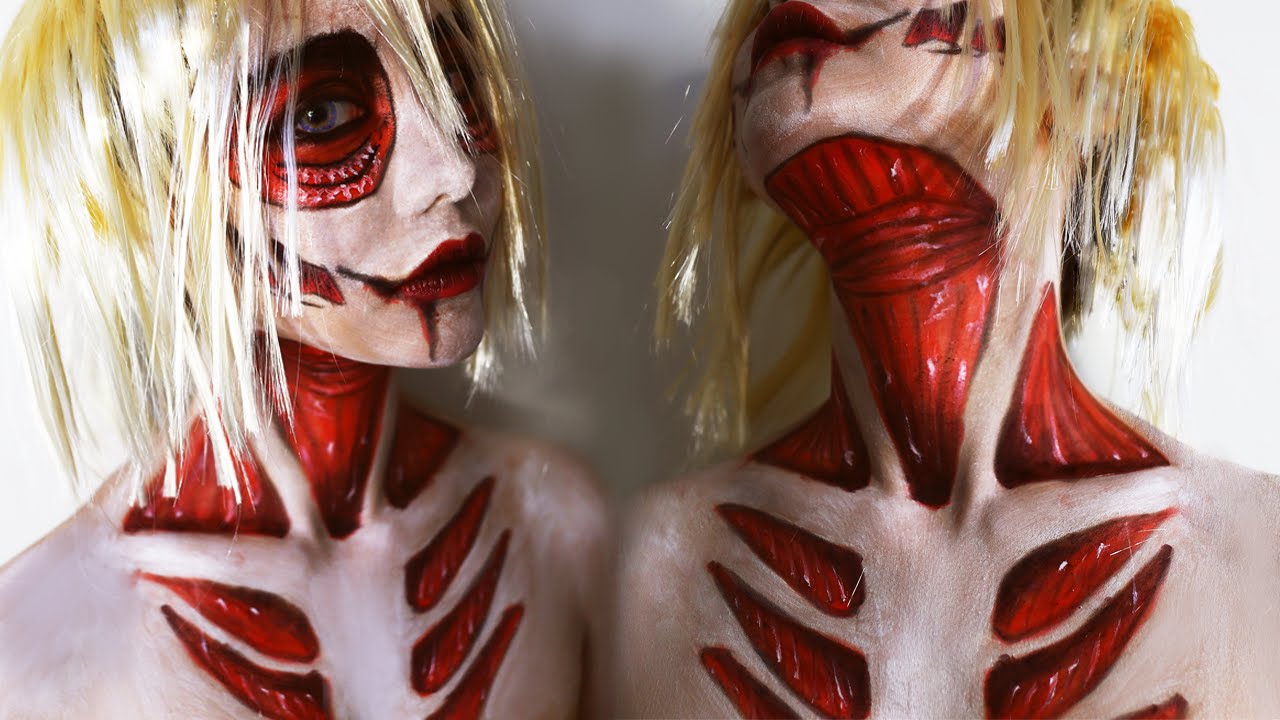 Boyfriend Does My Makeup Halloween Edition &hearts; Attack On Titan Annie Makeup Transformation &hearts; Wengie