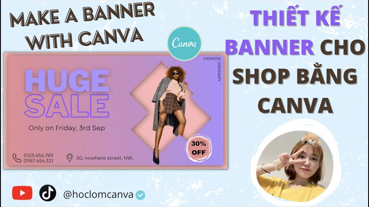 [CANVA TRICKS AND TIPS] THIẾT KẾ BANNER CHO SHOP SIÊU NHANH BẰNG CANVA | BANNER IN CANVA