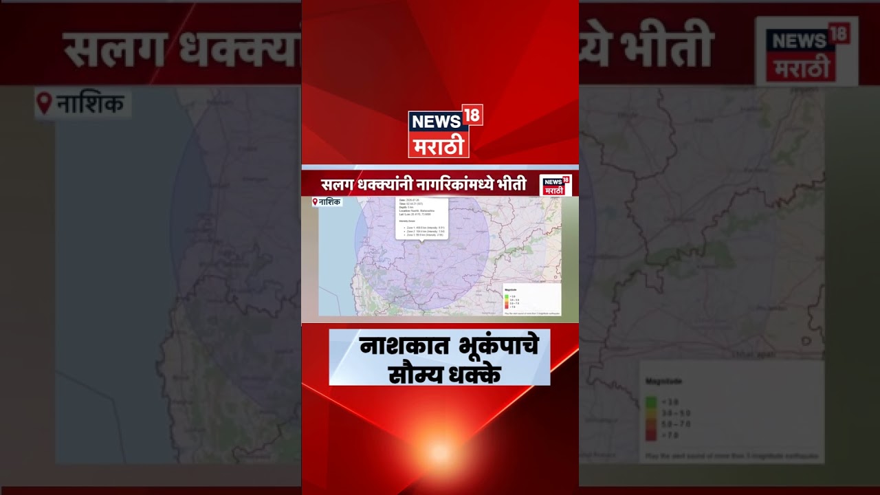 Nashik Earthquake News | नाशिक जिल्ह्यात पुन्हा एकदा भूकंपाचे सौम्य धक्के  | N18S
