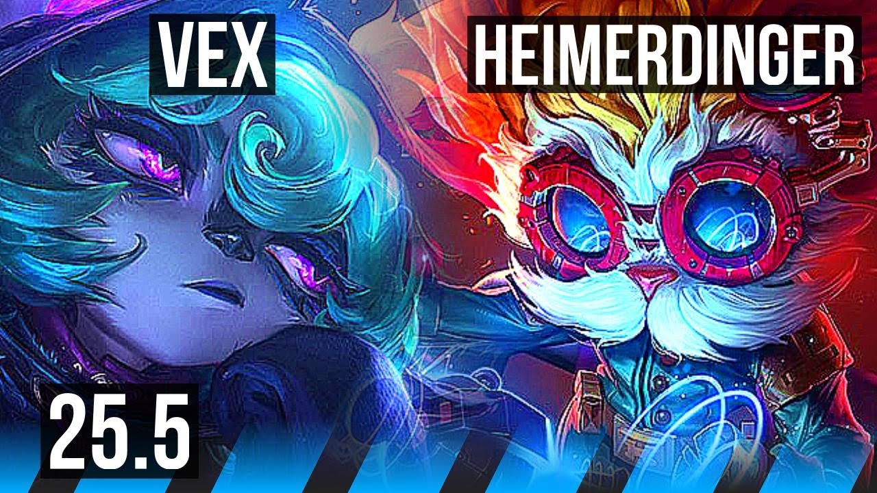 VEX vs HEIMERDINGER (MID) | 13/2/8, Dominating | KR Master | 25.5