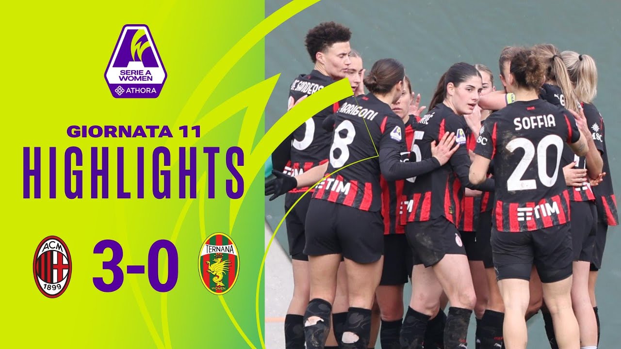 Milan-Ternana W. 3-0 | Van Dooren apre, Kyvag chiude il tris rossonero | #SerieAWomenAthora