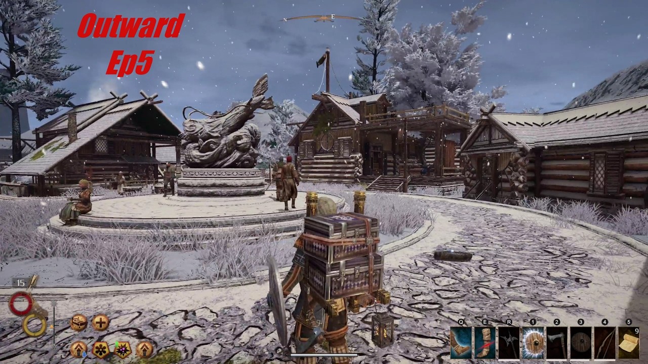 Outward Qc/Fr Ep.5.  C'est l'hiver, je gèle!! Je trouve sac marchand Mefino, la vie est belle.