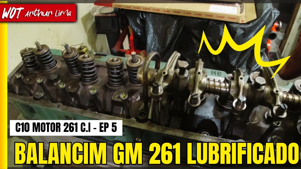 BALANCINS DO CABEÇOTE  - MOTOR DA C10 GM 6CIL 261 C.I. EP-5 (W.O.T. PREPARAÇÕES)
