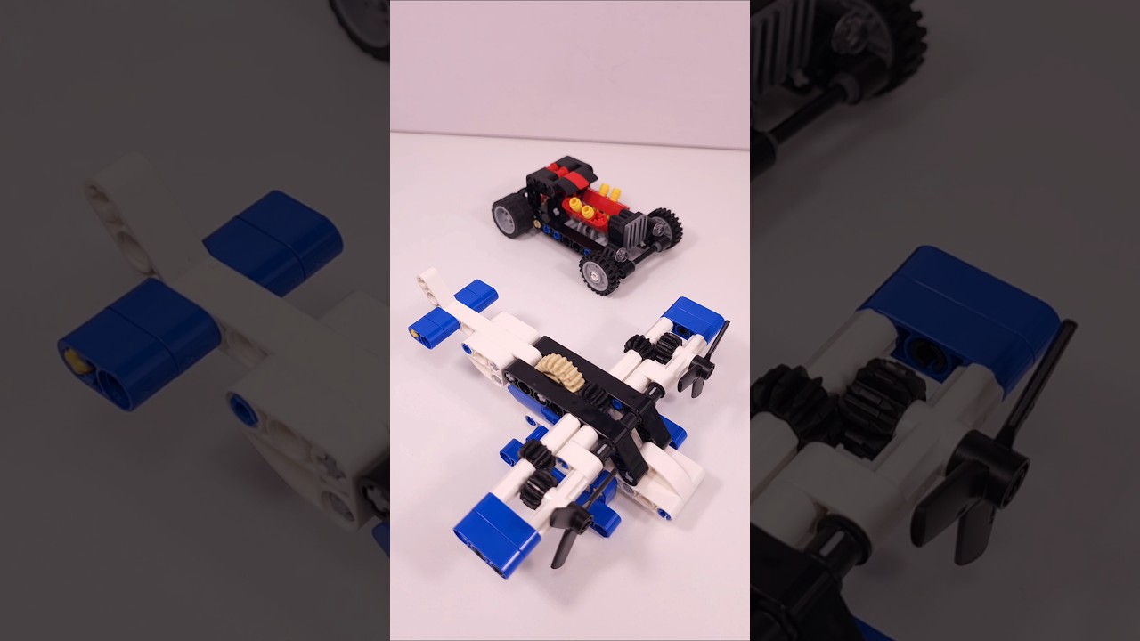 Белый гидросамолет LEGO Technic (30736) против хот-рода (30735) #shorts @TopBrickBuilder
