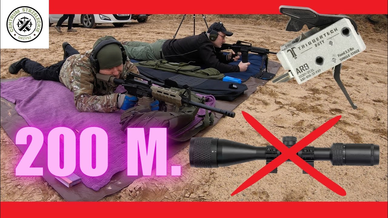 200 metrów AR15, spust Triggertech