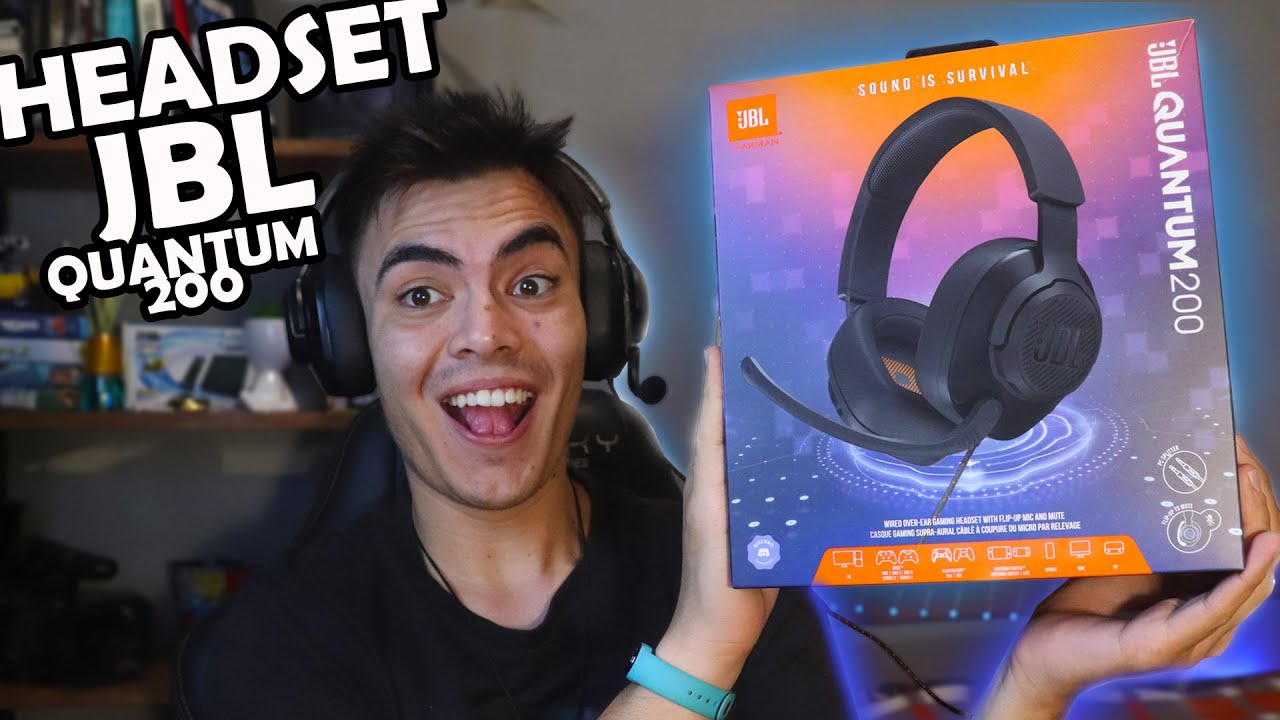 HEADSET JBL QUANTUM 200- Qualidade sonora incr&iacute;vel!