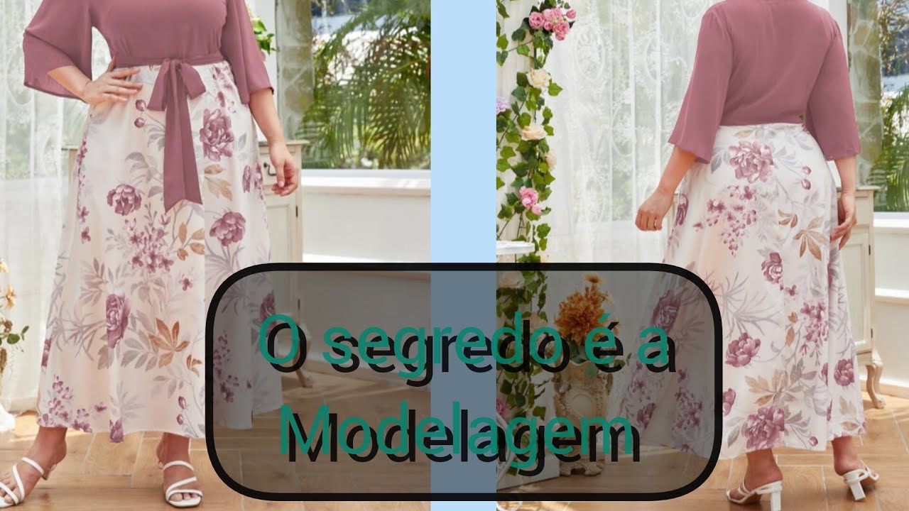 MODELAGEM Saia evaze PLUS SASE /O SEGREDO DO CAIMENTO PERFEITO.com correção para bumbum saliente.