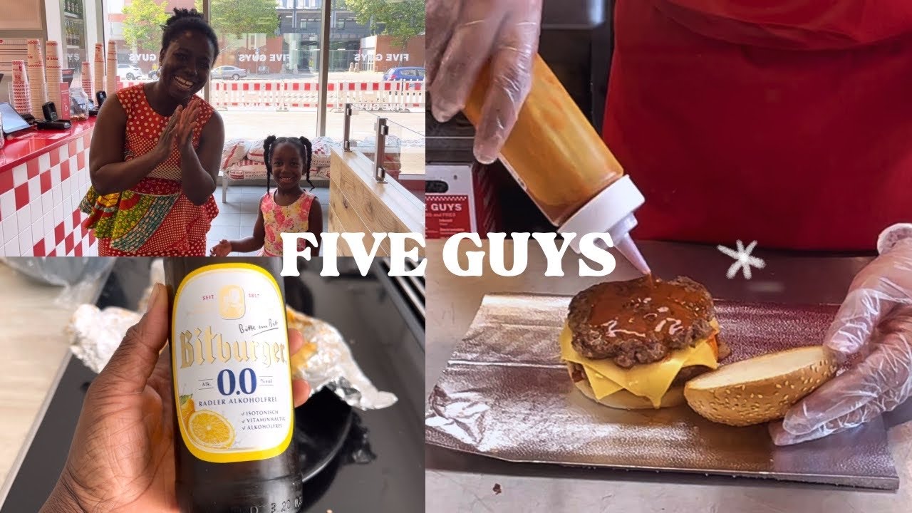 Trying FIVE GUYS Burger For The First Time 😋