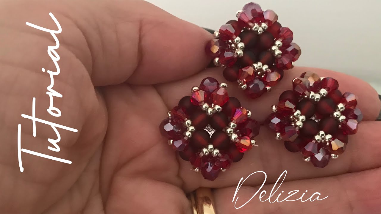 Orecchini delizia con perle e bicono . Tutorial n 1 per collaborazione beebeecraft