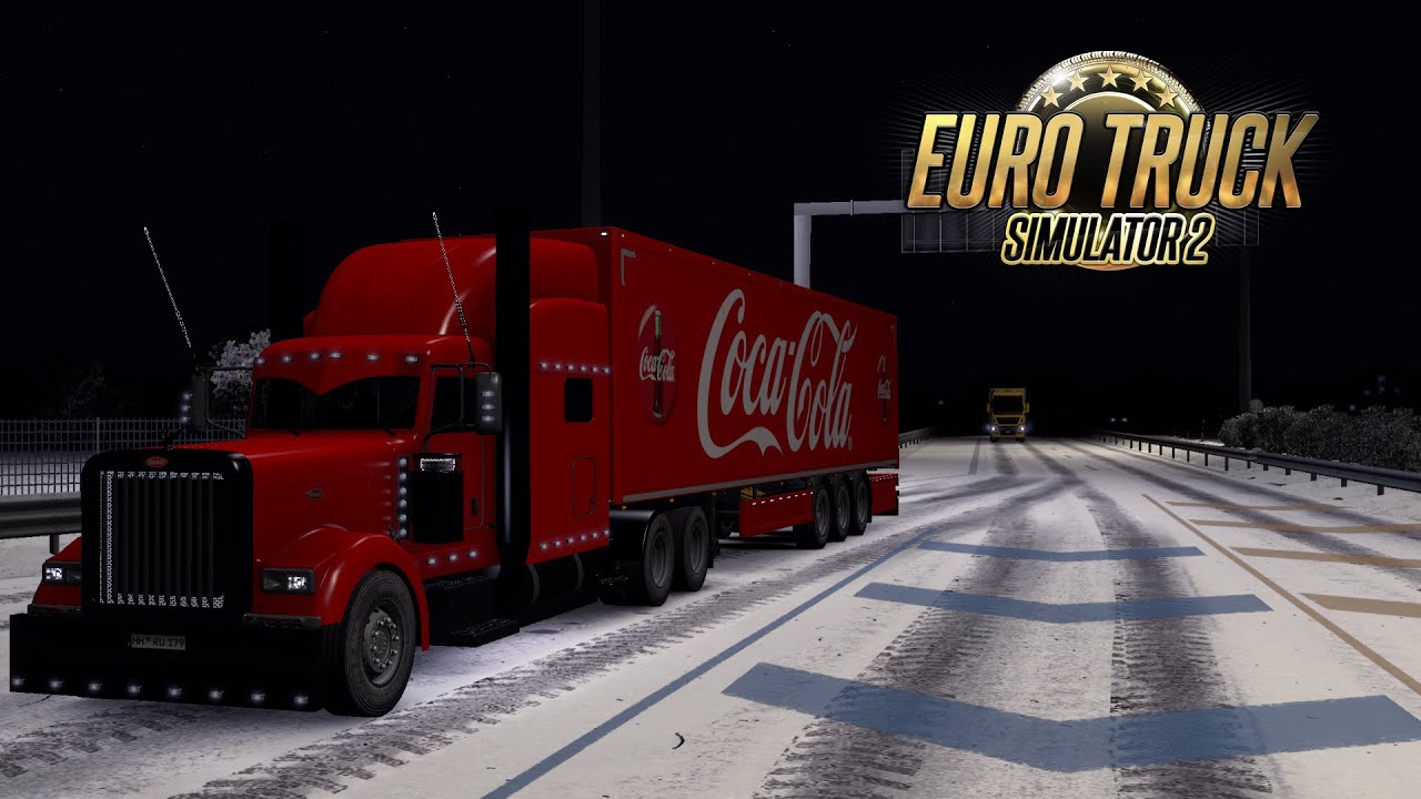 ETS 2 Fracht Leere Fässer Nach Graz Österreich Start Magdeburg (Coca Cola Truck Peterbilt 389)