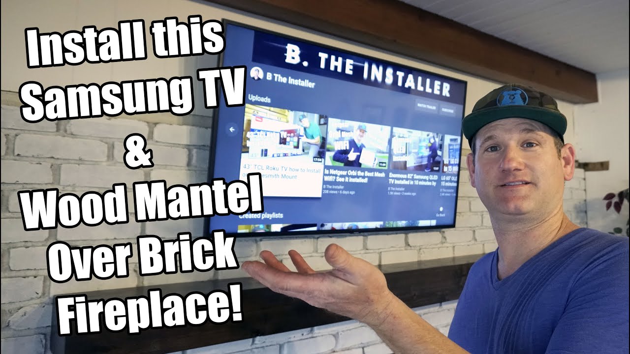 Wall Mount TV Over a Brick Fireplace