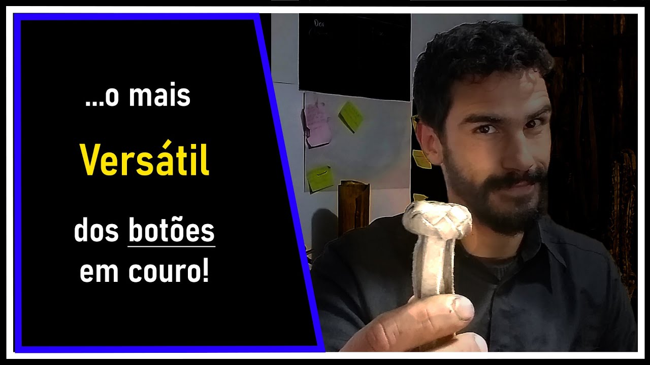 Como Fazer Botão de Couro? | Botão Redondo de 4 Tentos