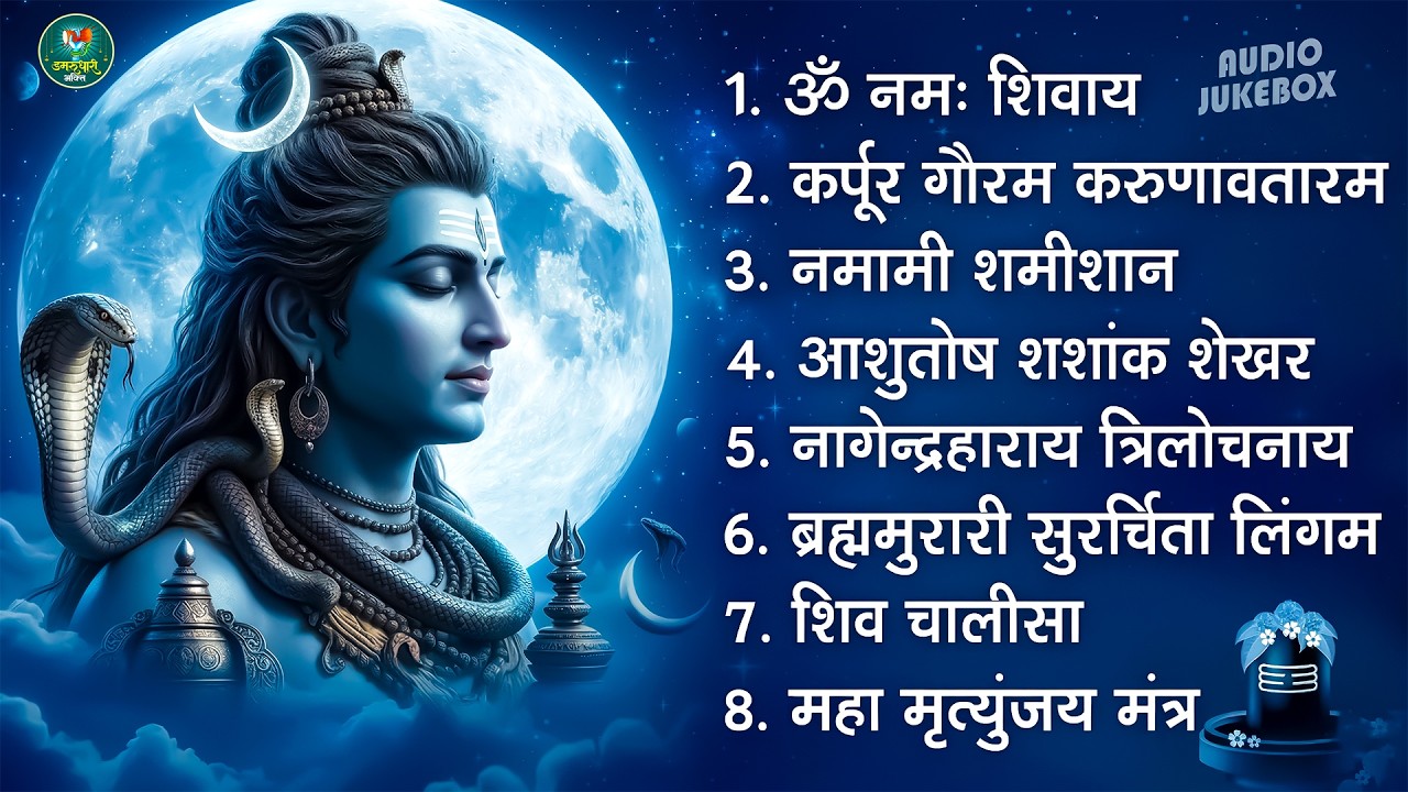 भक्ति भजन - आशुतोष शशाँक शेखर, कर्पूर गौरम करुणावतारं, ॐ नमः शिवाय,  शिव अमृतवाणी व शिव आरती